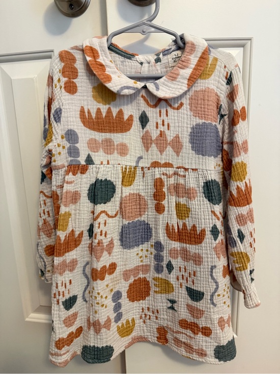 Aimama Other - Aimama Girl’s Dress Size 6/7 Years Muslin Fall Colors Peter Pan Collar